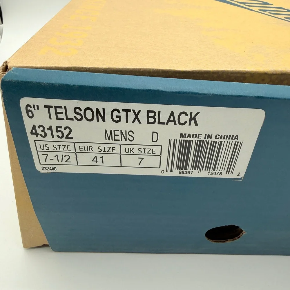Danner Telson GTX Boots Mens 7.5 D Black 6 Inch Gore-Tex Tactical Duty 43152 NEW